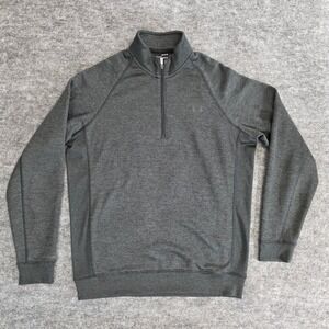 Under Armour Storm Pullover Mens Large Gray Loose 1/4 Zip ColdGear Golf Sweater